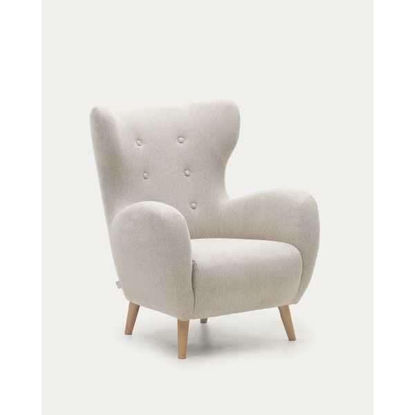 PATIO ARMCHAIR IN BEIGE CHENILLE...