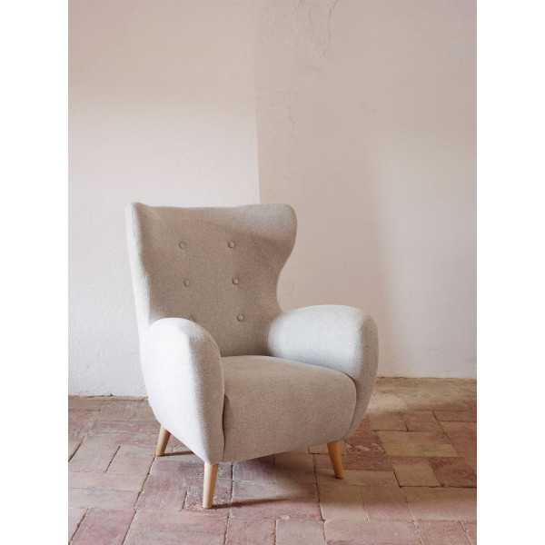 PATIO ARMCHAIR IN BEIGE CHENILLE...