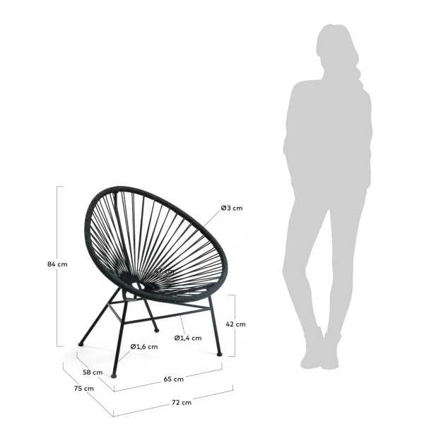 FAUTEUIL SAMANTHA NOIR