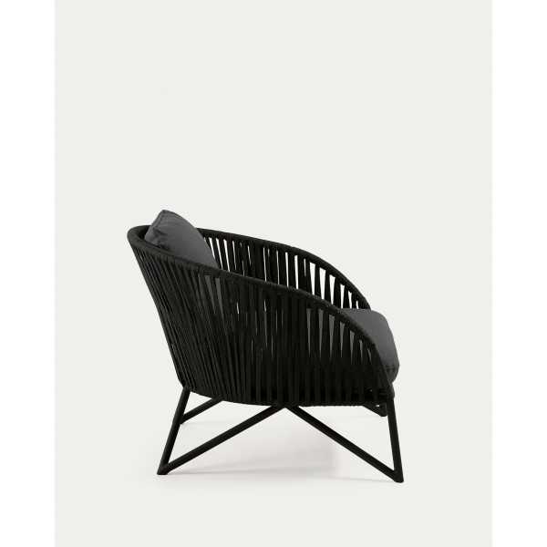 BRANZIE ARMCHAIR IN BLACK ROPE