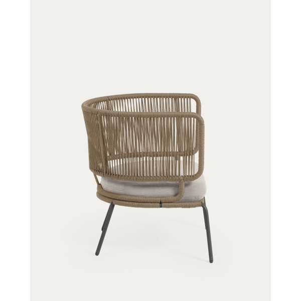 FAUTEUIL NADIN EN CORDE BEIGE ET...