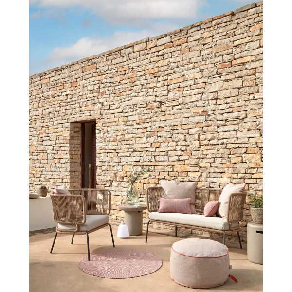 NADIN ARMCHAIR IN BEIGE ROPE AND...