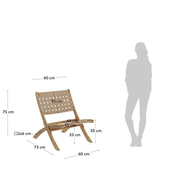 CHABELI FOLDING ARMCHAIR IN ACACIA...