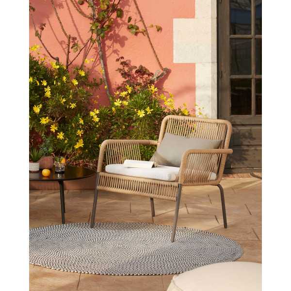SAMANTA ARMCHAIR IN BEIGE ROPE