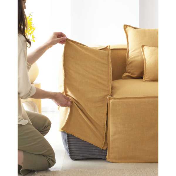 BLOK 2-SEAT SOFA COVER WITH STRAIGHT...
