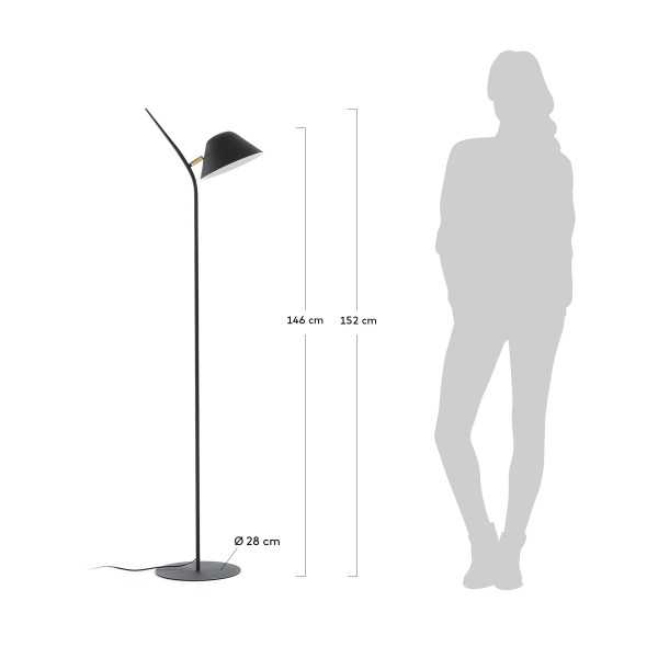 AURELIA BLACK FLOOR LAMP
