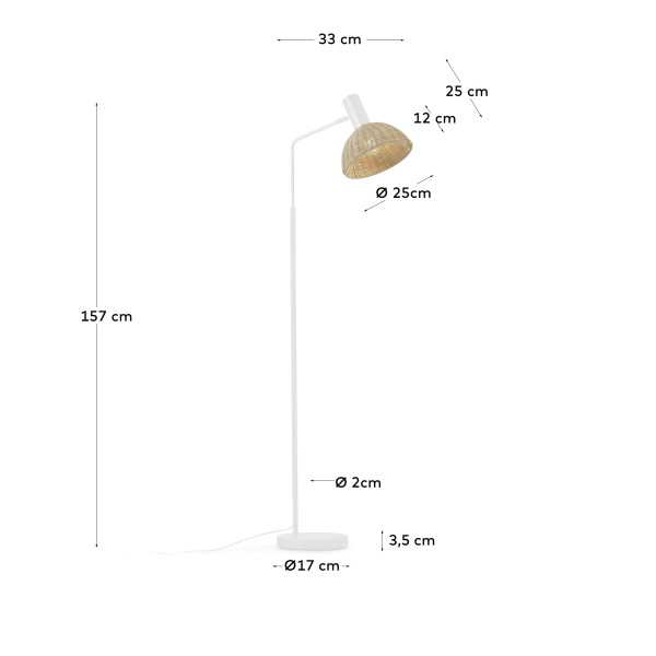 DAMILA FLOOR LAMP IN WHITE PAINTED...