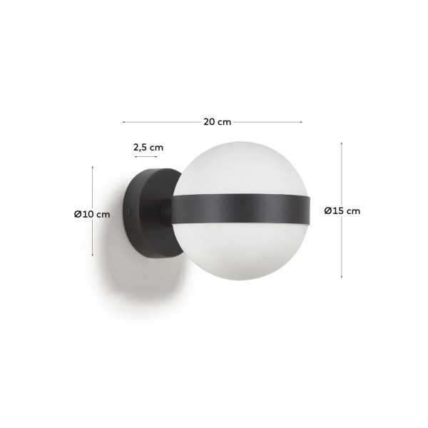 ANASOL WALL LIGHT IN METAL WITH BLACK...