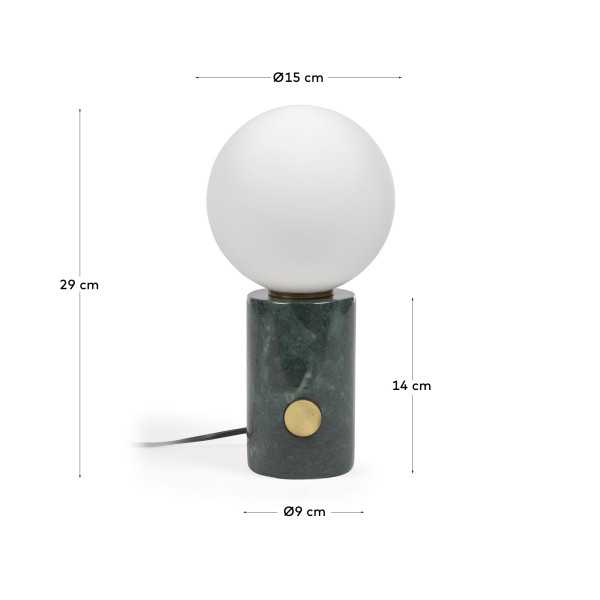 LONELA MARBLE TABLE LAMP WITH GREEN...