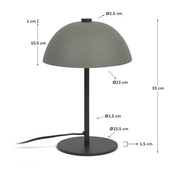 LAMPE ALEYLA EN MÉTAL PEINT VERT