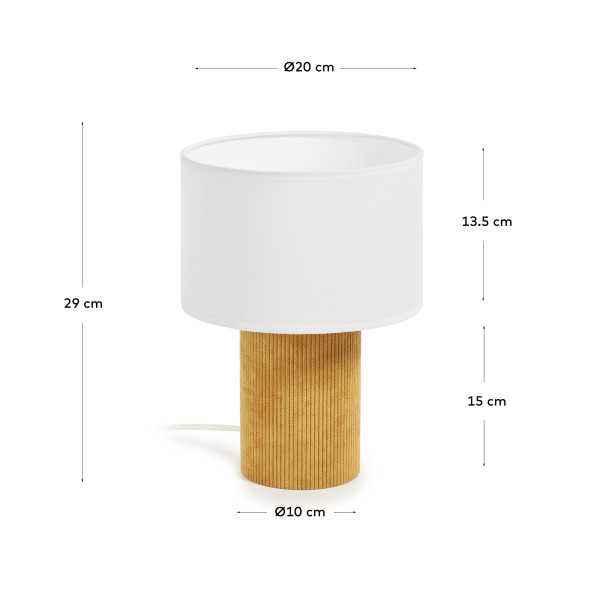 LAMPE DE TABLE BIANELLA EN VELOURS...