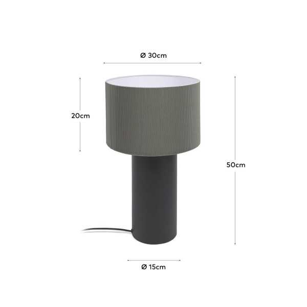 DOMICINA TABLE LAMP IN BLACK AND GRAY...
