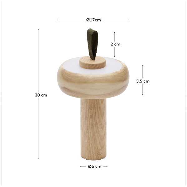 CANDEEIRO DE MESA PORTÁTIL LUBA EM...