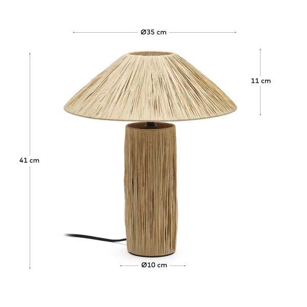SAMSE TABLE LAMP IN NATURAL RAFFIA