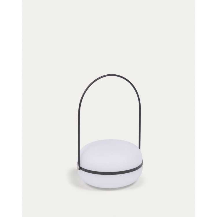 TEA TABLE LAMP IN POLYETHYLENE AND METAL WITH BLACK FINISH