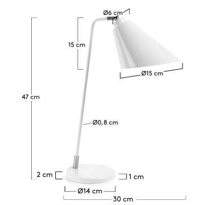 LAMPE DE TABLE TIPIR BLANC 2