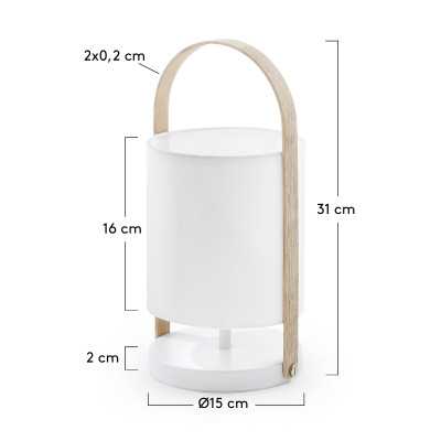 LAMPE DE TABLE ZAYMA BLANC 2
