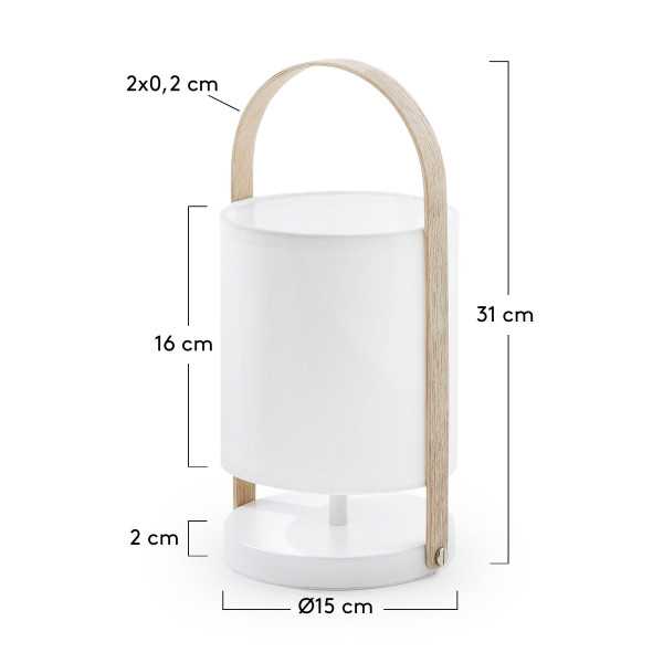 CANDEEIRO DE MESA BRANCO ZAYMA