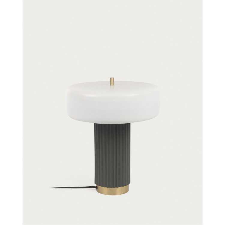 SERENELLA LAMP IN WHITE AND GREEN PAINTED METAL