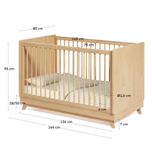 LIT BÉBÉ ÉVOLUTIF MARALIS EN BOIS DE...
