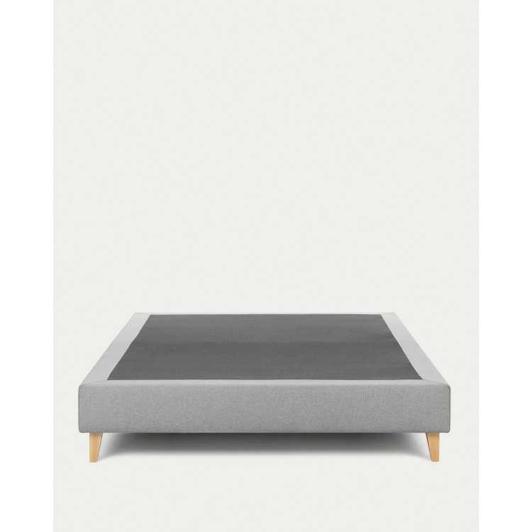 HIGH GRAY NIKOS BASE WITH SOLID BEECH WOOD LEGS FOR MATTRESS