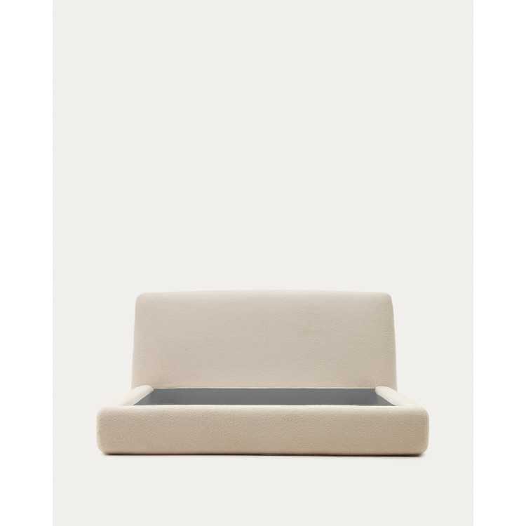 LIT DÉHOUSSABLE MARTINA BOUCLETTE ÉCRU POUR MATELAS  DE 160 X 200 CM
