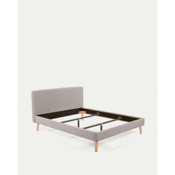DYLA BOUCLETTE LIGHT GRAY BED AND...