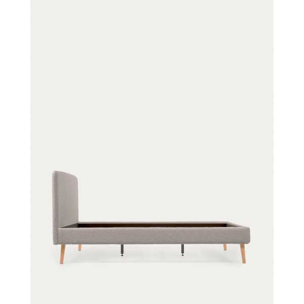 DYLA BOUCLETTE LIGHT GRAY BED AND...
