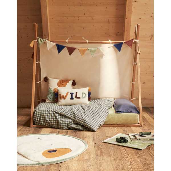 MARALIS TIPI BED IN SOLID BEECH WOOD...