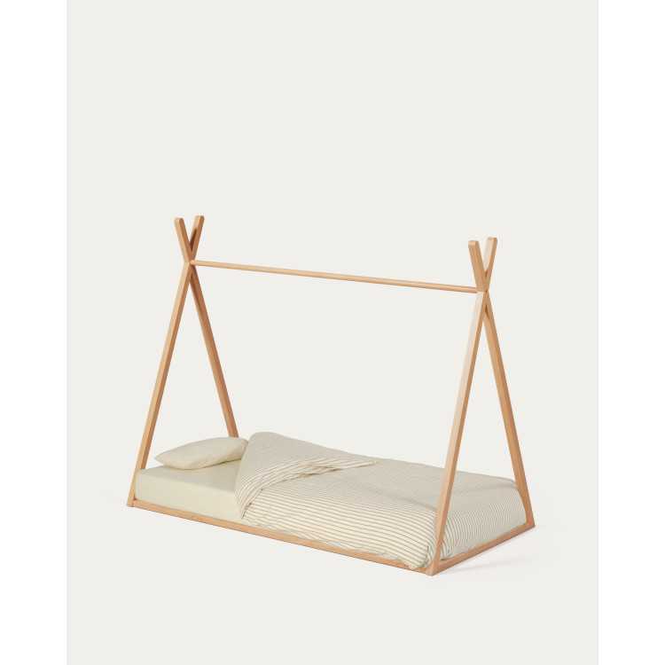LIT TIPI MARALIS EN BOIS DE HÊTRE MASSIF AVEC FINITION NATURELLE POUR