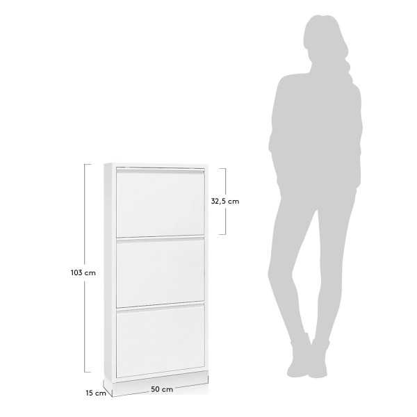 ODE SHOE CABINET 50 X 103 CM 3 DOORS...