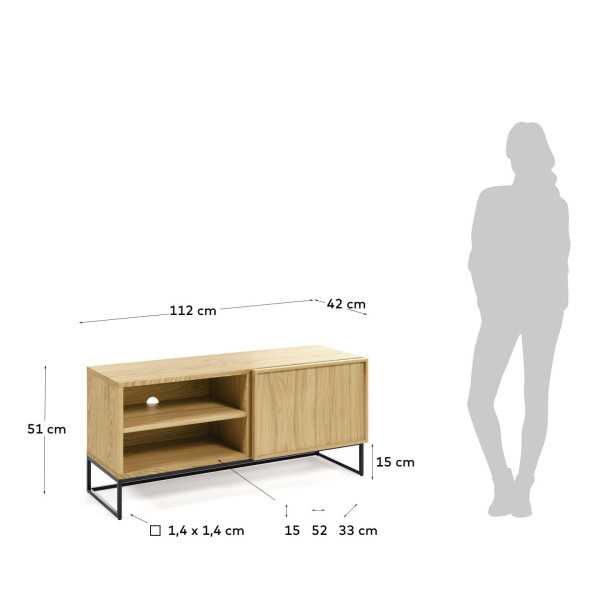 TAIANA TV CABINET 1 DOOR OAK VENEER...