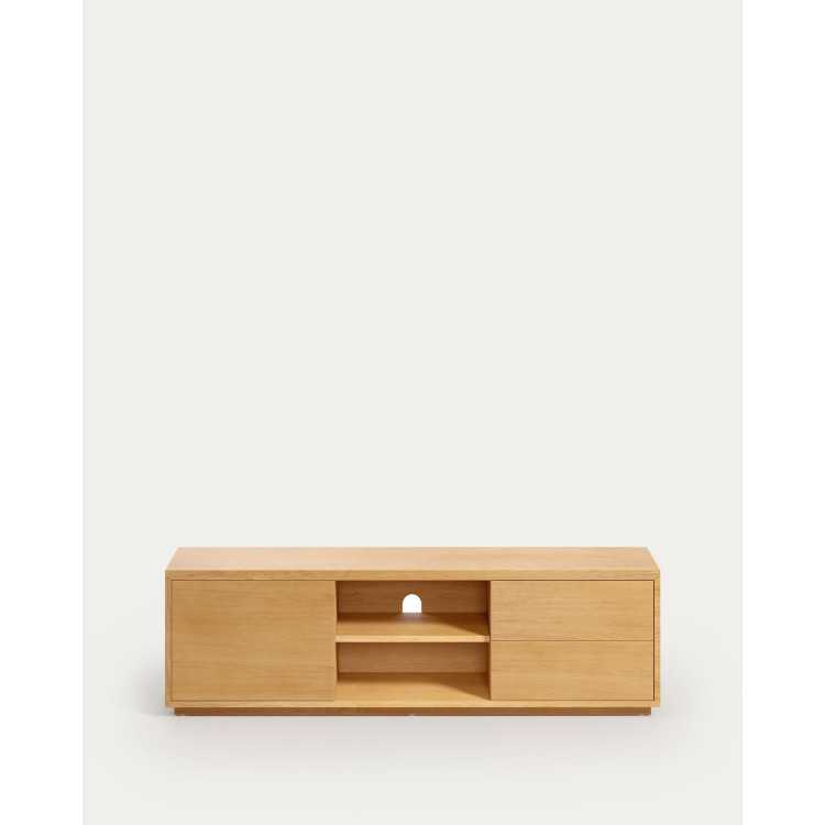 ABILEN TV CABINET 1 DOOR AND 2 DRAWERS OAK VENEER 150 X 44 CM FS
