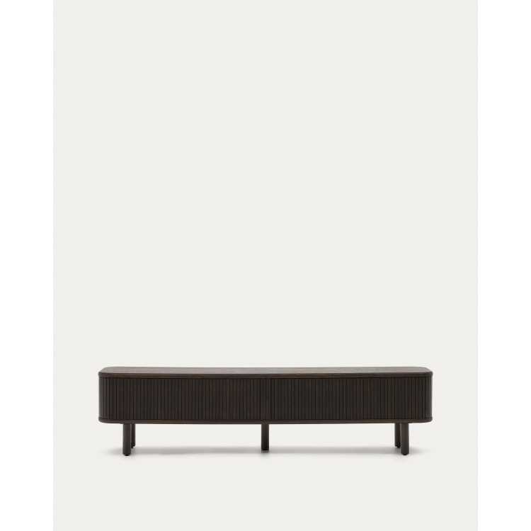 MAILEN 2 DOOR TV CABINET IN ASH VENEER WITH DARK FINISH 2