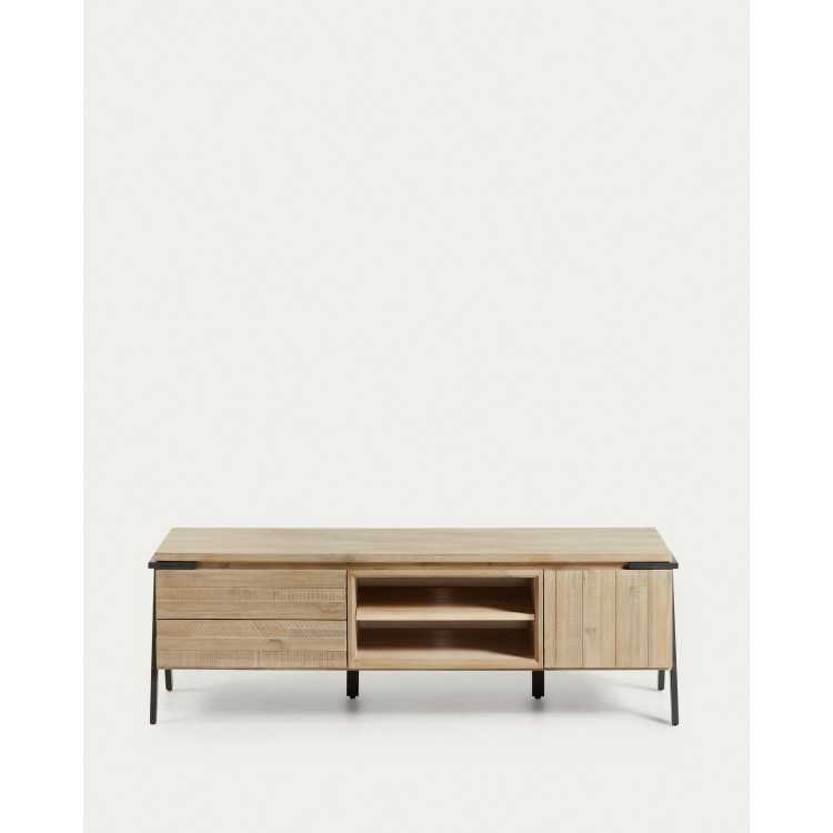 THINH TV CABINET 1 DOOR AND 2 DRAWERS ACACIA WOOD AND STEEL NO FINISH