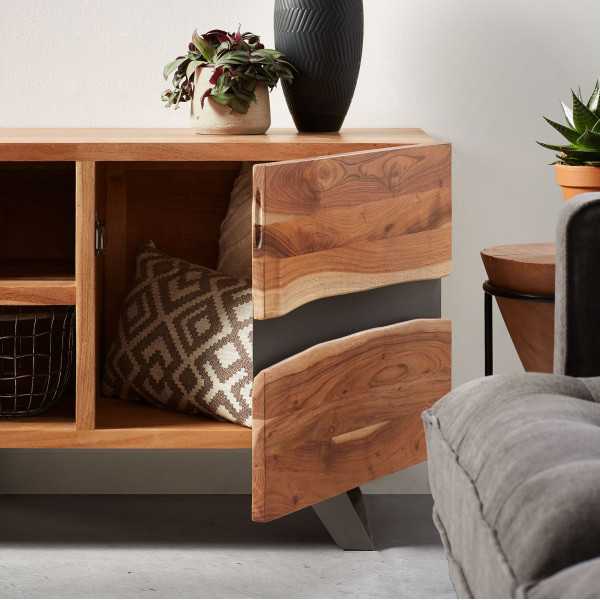 MEUBLE TV UXIA 2 PORTES EN BOIS...