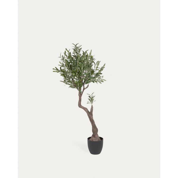 PLANTA DE OLIVO ARTIFICIAL COM POTE PRETO 140 CM