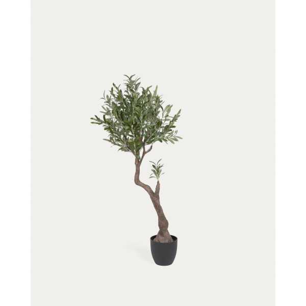 PLANTA DE OLIVO ARTIFICIAL COM POTE PRETO 140 CM
