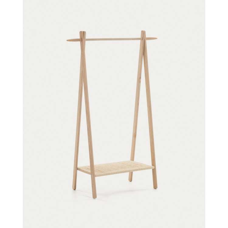 RACK NATANE MADEIRA CARVALHO E RATTAN 95 X 152 CM