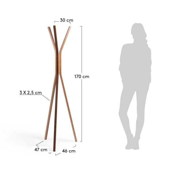CHELSEY COAT RACK RUBBERWOOD 170 CM