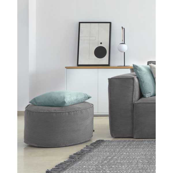 GRAND POUF WILMA VELOURS CÔTELÉ...