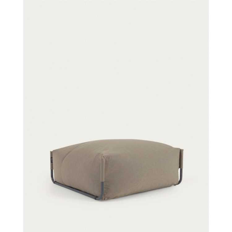 OUTDOOR MODULAR SOFA POUF SQUARE GREEN AND BLACK ALUMINUM 101 X 1