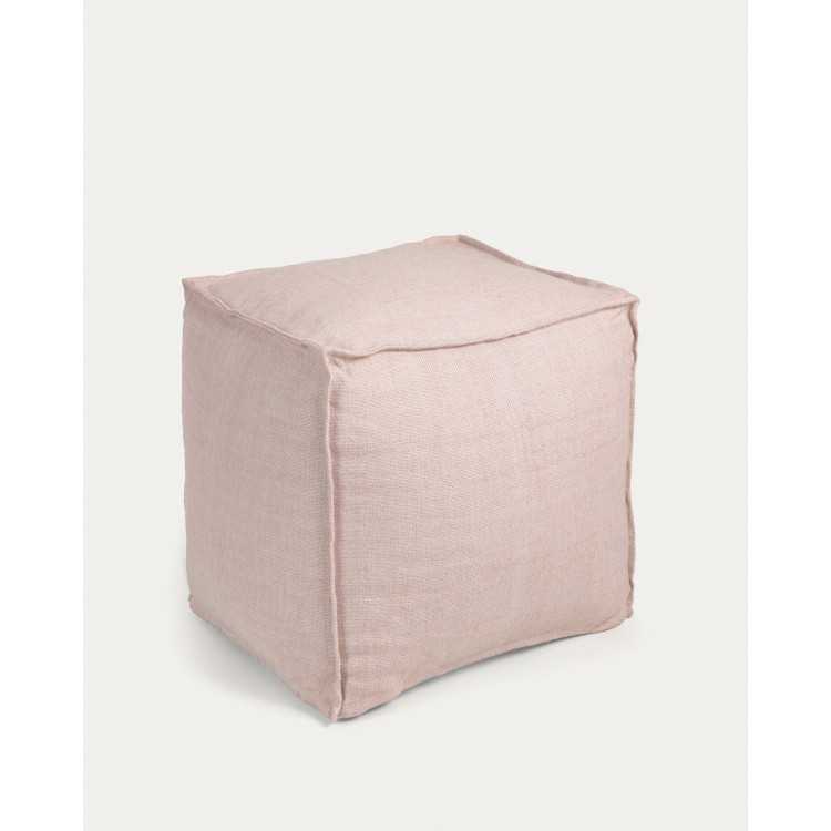 LEEITH POUF 100% PET BEIGE 40 X 39 CM