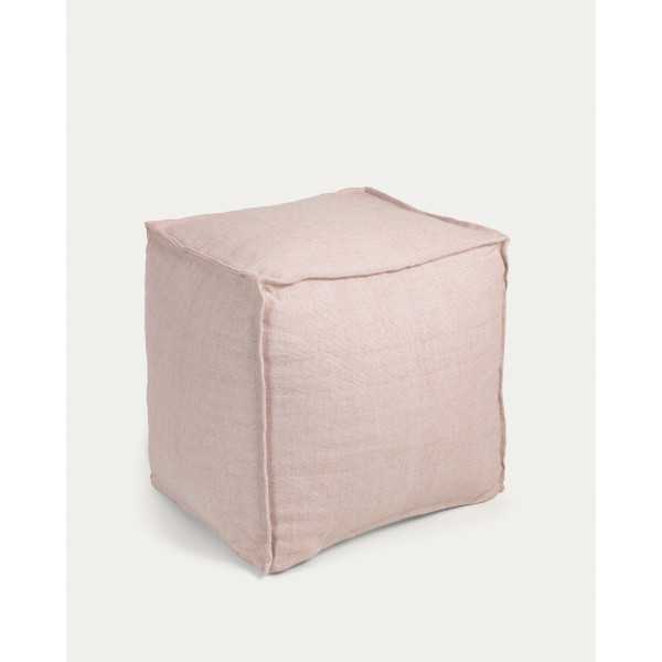 LEEITH POUF 100% PET BEIGE 40 X 39 CM