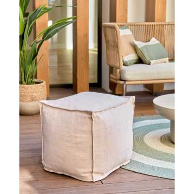 POUF LEEITH 100 % PET BEIGE... 2