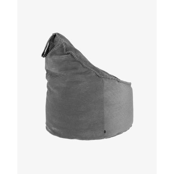 WILMA POUF CORDUROY GRANDE RIBS CINZA...
