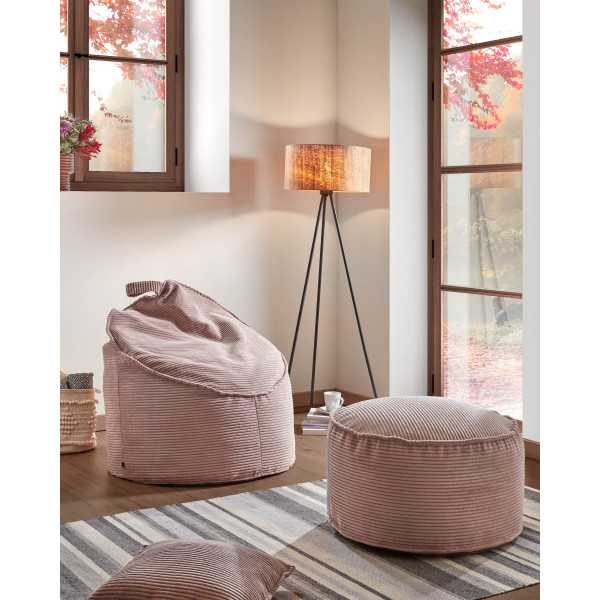 POUF WILMA VELOURS CÔTELÉ GROSSES...