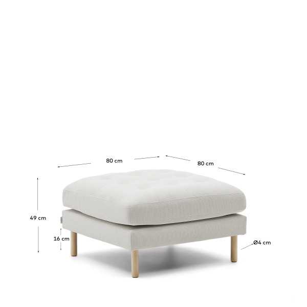 DEBRA CHENILLE PEARL FOOTREST NATURAL...