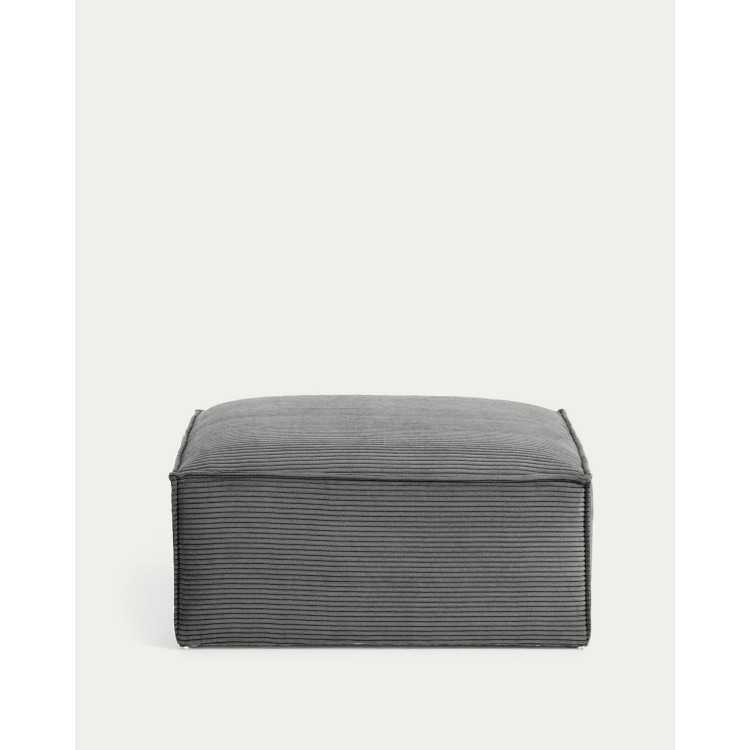 VELUDO DE PÉS BLOK COM GRANDE NERVURA CINZA 90 X 70 CM