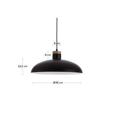 LAMPE SUSPENSION GOTRAM NOIR 2